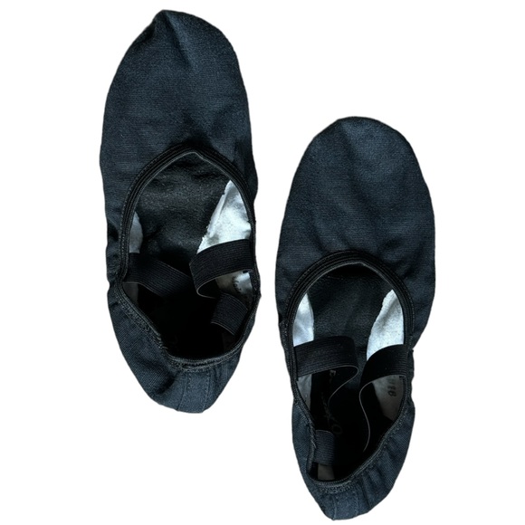 SO DANCA STRETCH CANVAS SPLIT SOLE BALLET SHOE, BLACK, size 3 1/2 - Picture 2 of 8